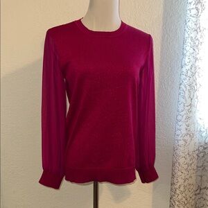 Sheer sleeved DKNY sweater
